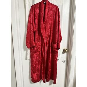 VTG Victoria's Secret Peignoir Gown Red Lingerie 90’s Small